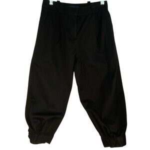 Cartonnier Anthropologie Black Cotton Button Cuff Knicker Style Pants Size 0